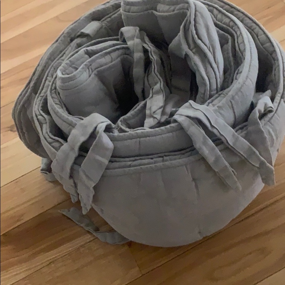 Restoration hardware linen crib bumper